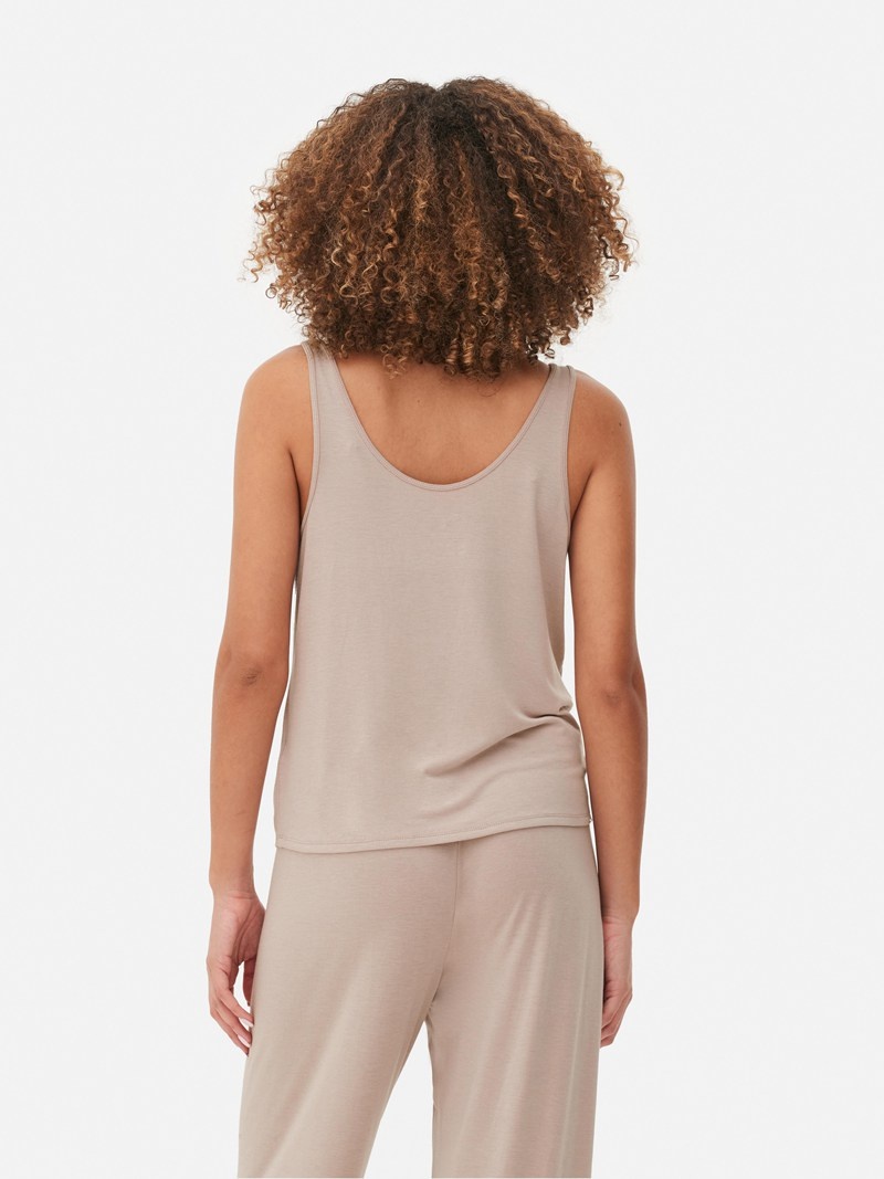 Ropa De Dormir Primark Stretch Pajama Tank Mujer Gris | 6281GMFYR