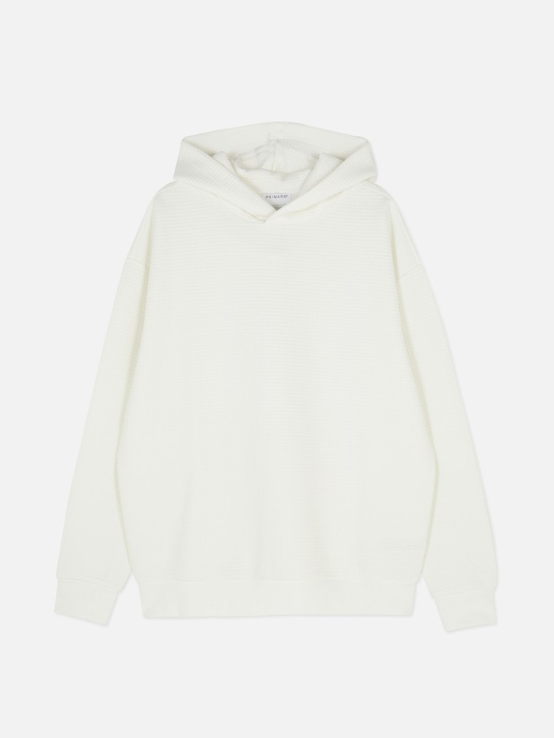 Ropa De Dormir Primark Waffle Texture Hoodie Hombre Blancas | 6743GVNJY