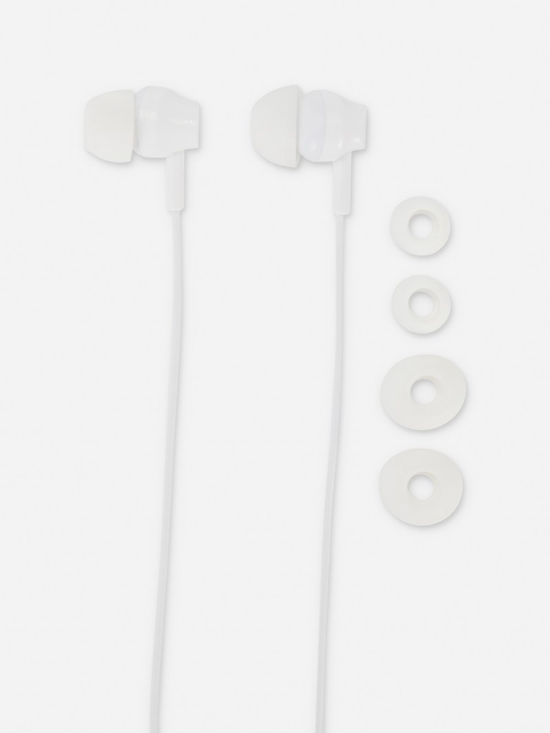 Ropa Deportiva Primark Essential InEar Earphones Hombre Blancas | 5914NGXED