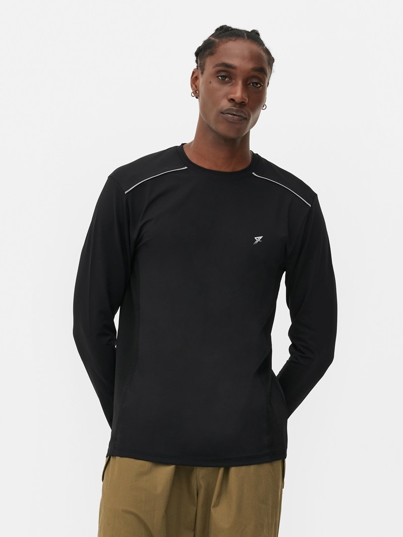 Ropa Deportiva Primark Performance Long Sleeve Hombre Negras | 0471ZPQAF