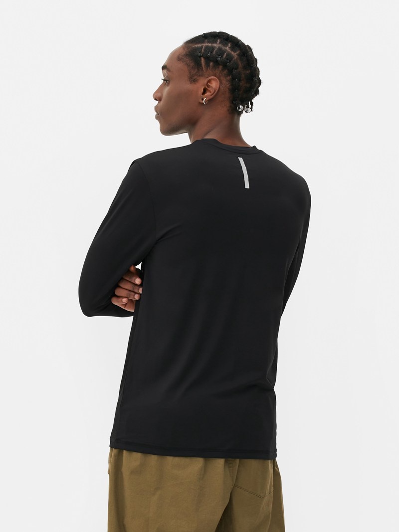 Ropa Deportiva Primark Performance Long Sleeve Hombre Negras | 0471ZPQAF