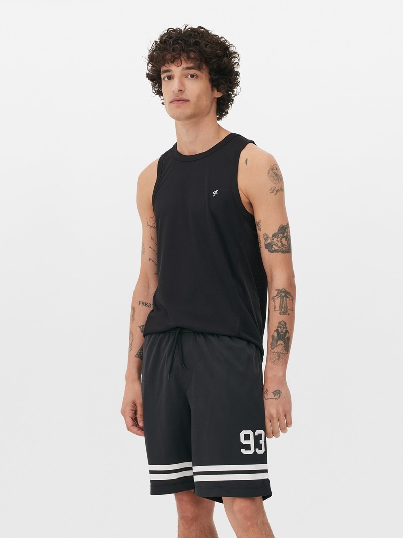 Ropa Deportiva Primark Printed Sin Manga Tank Hombre Negras | 6980CYMVQ