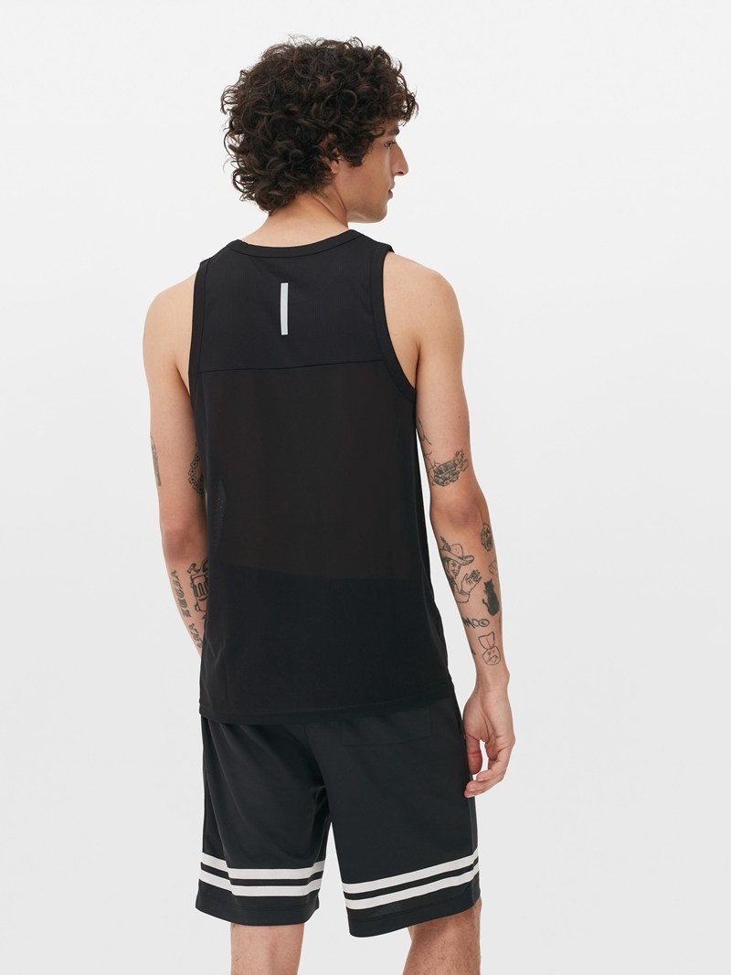 Ropa Deportiva Primark Printed Sin Manga Tank Hombre Negras | 6980CYMVQ