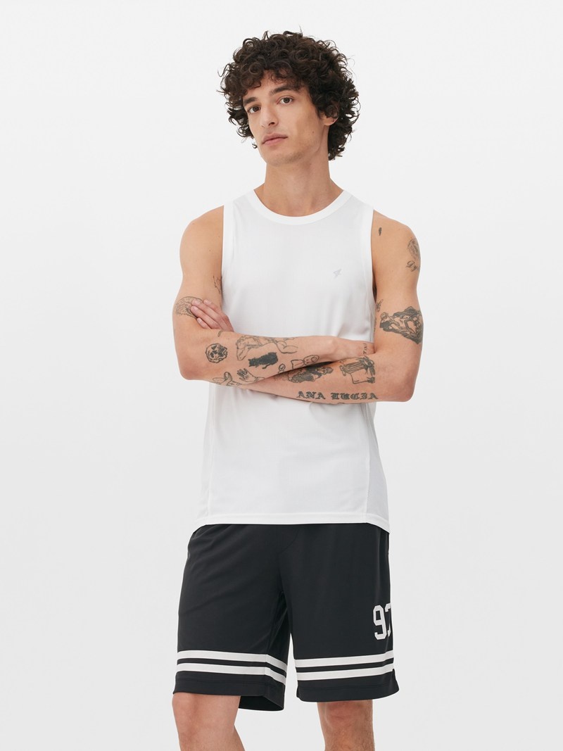 Ropa Deportiva Primark Printed Sin Manga Tank Hombre Blancas | 2037CNYUI