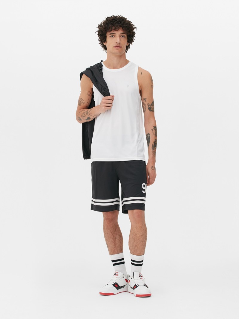 Ropa Deportiva Primark Printed Sin Manga Tank Hombre Blancas | 2037CNYUI