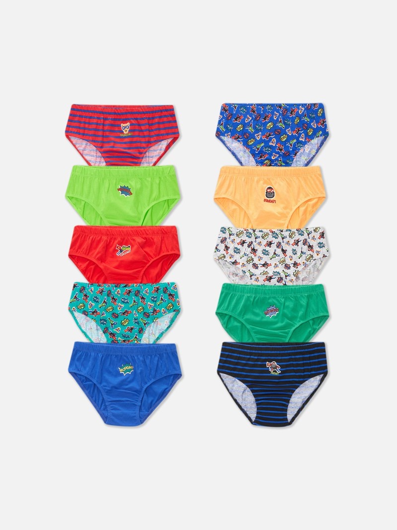 Ropa Interior Primark 10Pack Animal Hero Briefs Niños Multicolor | 3605QJMTD