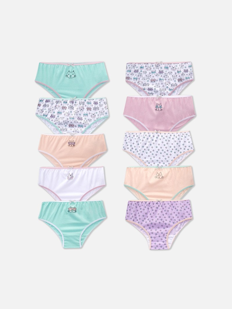 Ropa Interior Primark 10Pack Cat Print Briefs Niños Multicolor | 2790FBYAR