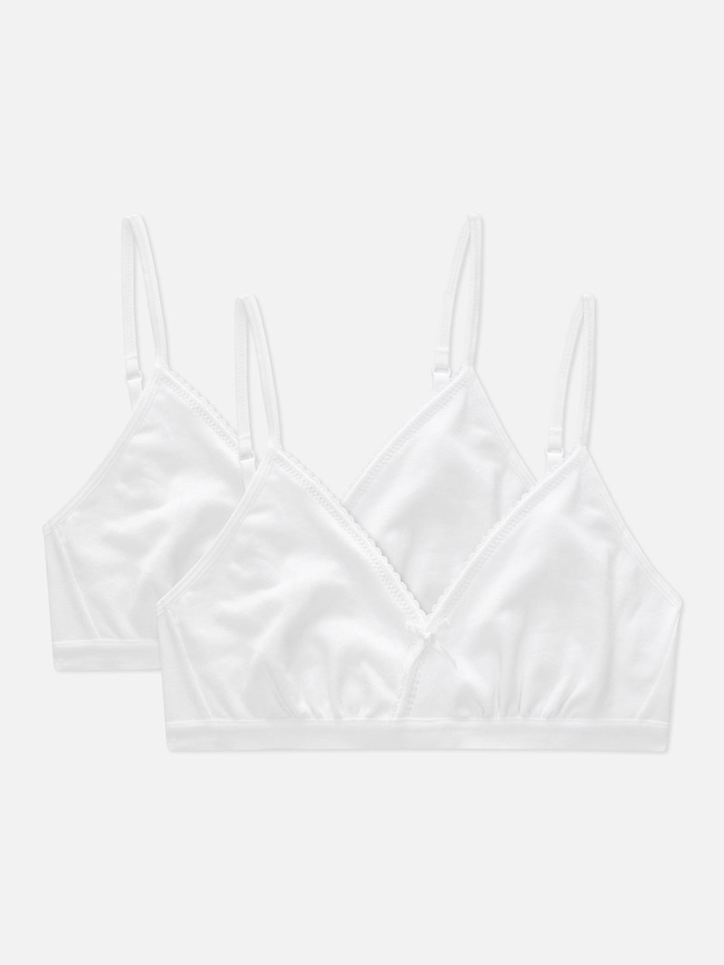 Ropa Interior Primark 2Pack Adjustable Soft Bras Niños Blancas | 7248AMETG