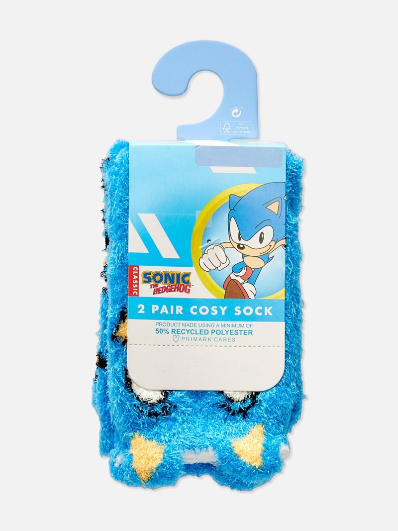 Ropa Interior Primark 2Pack Sonic The Hedgehog Fuzzy Niños Azules | 5409CFYOH