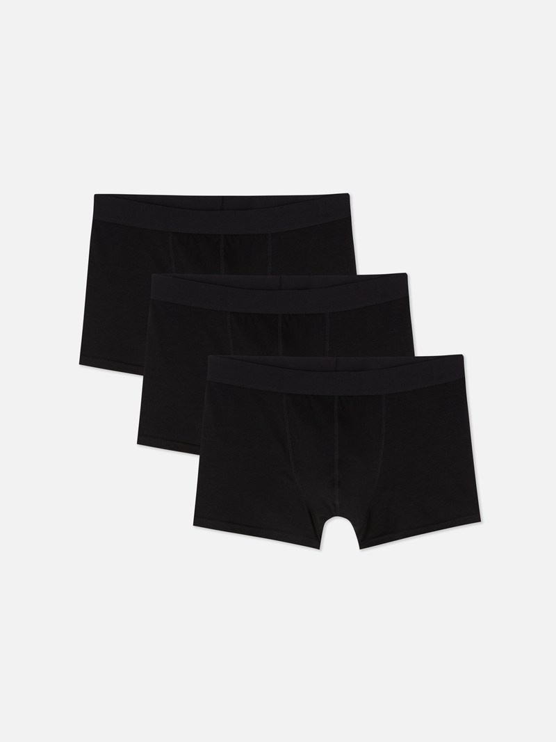 Ropa Interior Primark 3Pack Essential Boxer Briefs Hombre Negras | 1875QIVBZ