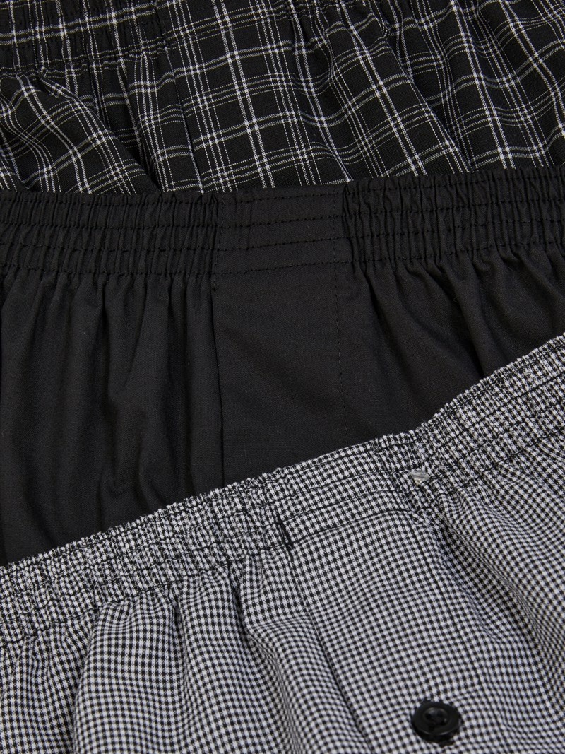 Ropa Interior Primark 3Pack Multi Print Boxers Hombre Negras | 4209MDNBI