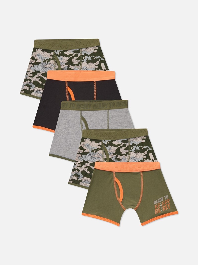 Ropa Interior Primark 5Pack Camouflage Print Trunks Niños Multicolor | 3689PSDNW