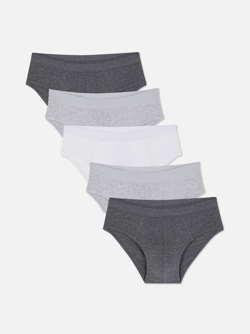 Ropa Interior Primark 5Pack Essential Briefs Hombre Gris | 4607BZREF