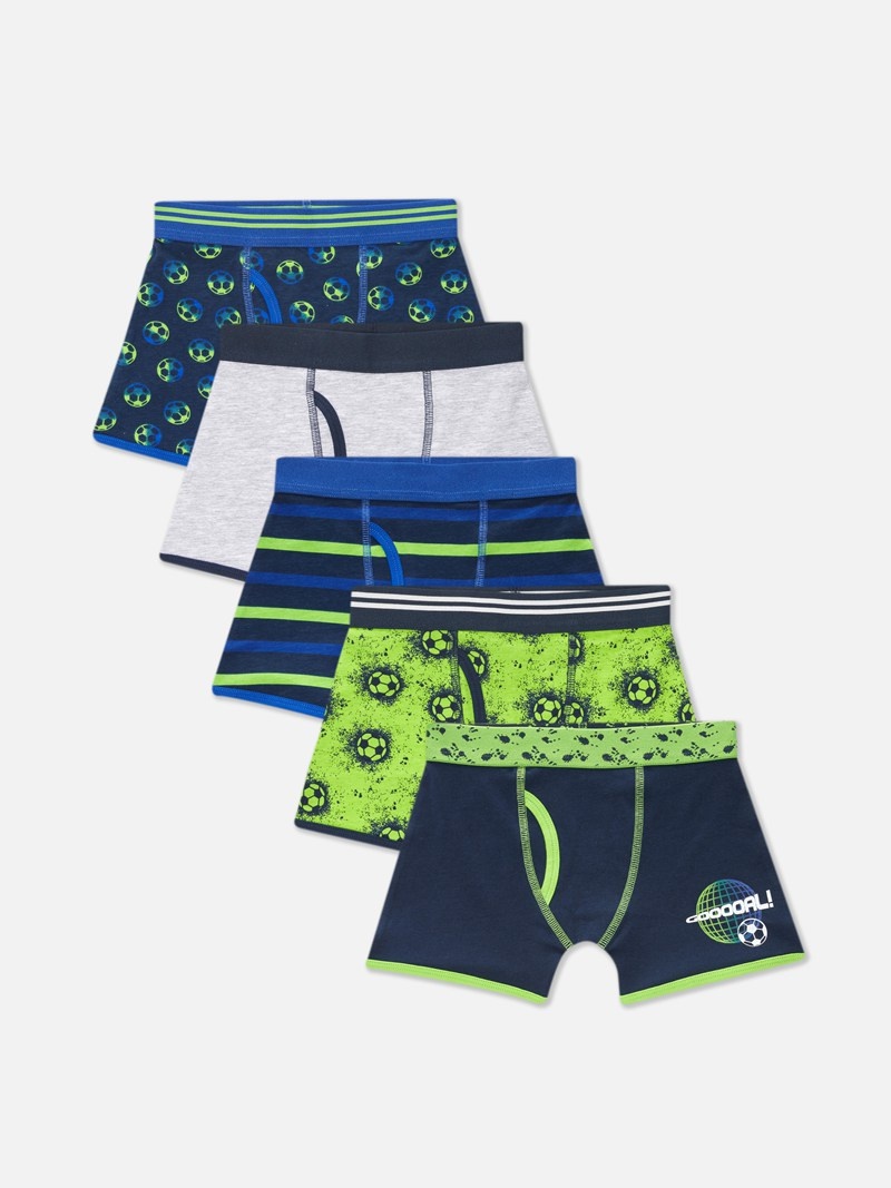 Ropa Interior Primark 5Pack Soccer Boxer Briefs Niños Multicolor | 0856KZMBH