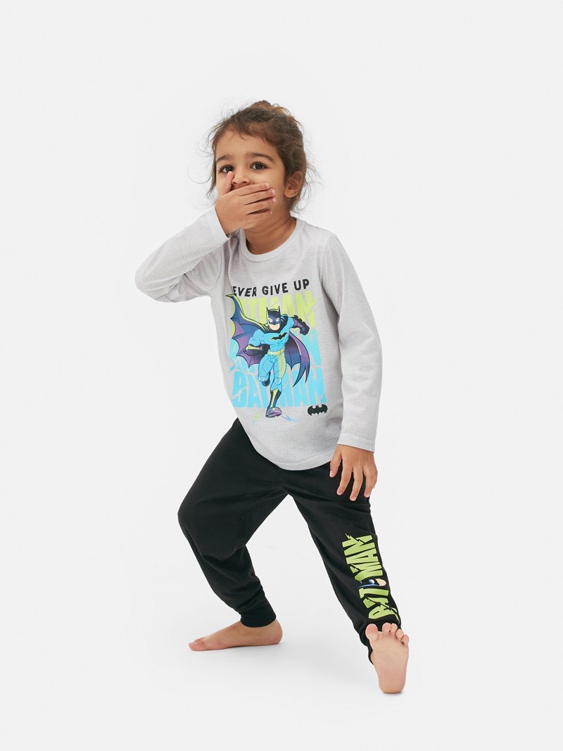 Ropa Interior Primark Batman Print Pajamas Niños Gris | 7241TLMAB