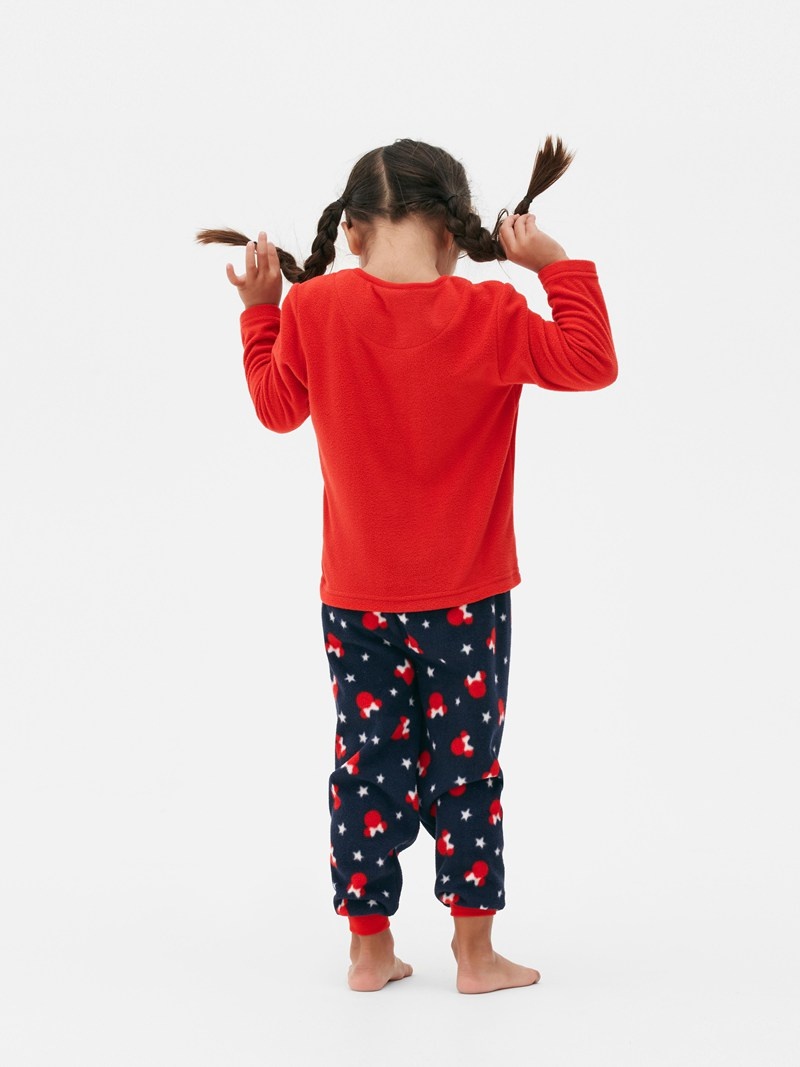 Ropa Interior Primark Disney's Minnie Mouse Fleece Pajama Set Niños Rojas | 5643DFHMB