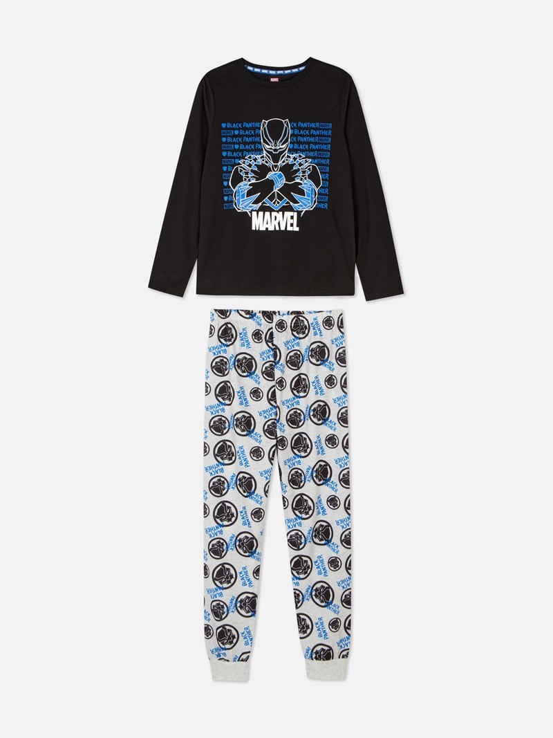 Ropa Interior Primark Marvel Black her Pajama Set Niños Negras | 6804ONJBE