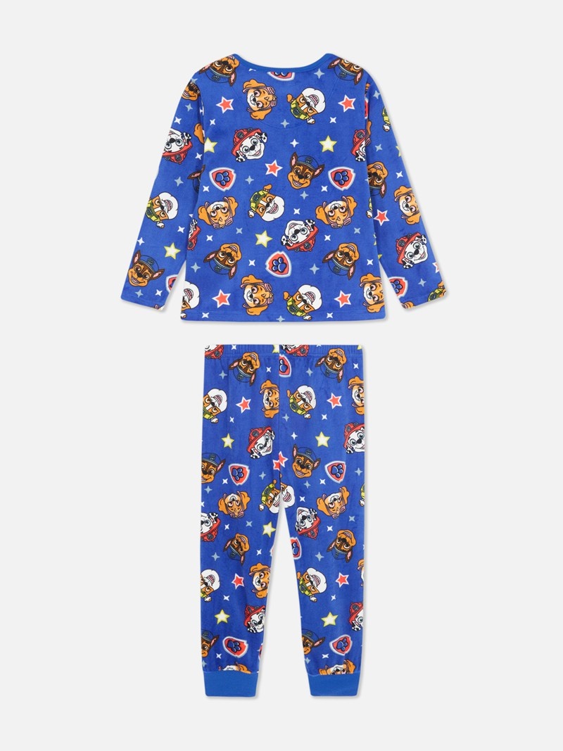 Ropa Interior Primark PAW Patrol Velour Pajamas Niños Azules | 8721XBURC