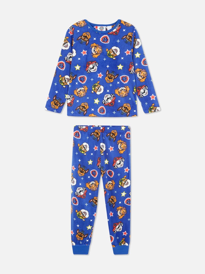 Ropa Interior Primark PAW Patrol Velour Pajamas Niños Azules | 8721XBURC