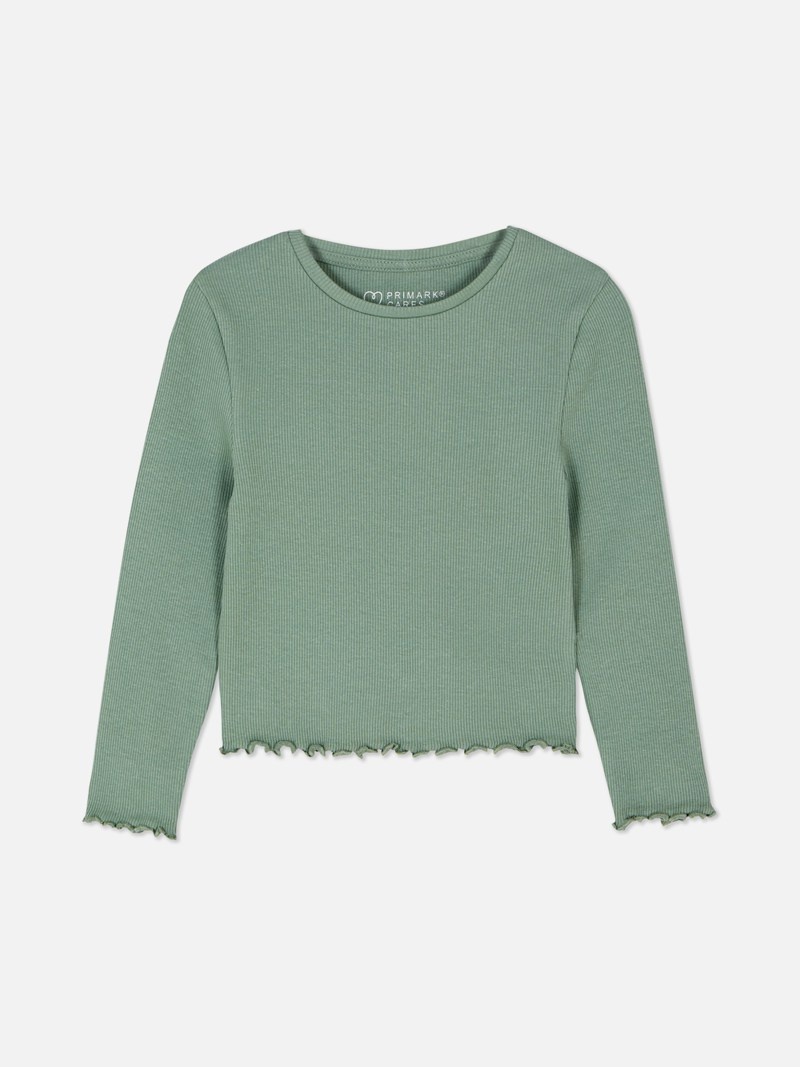 Ropa Primark Acanalado Lettuce Hem Niños Verde | 1783XBDGQ