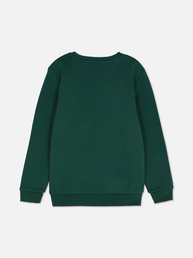 Ropa Primark Boston Print Sweat Niños Verde | 7618WOMNZ