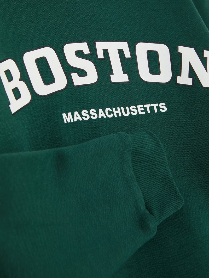 Ropa Primark Boston Print Sweat Niños Verde | 7618WOMNZ