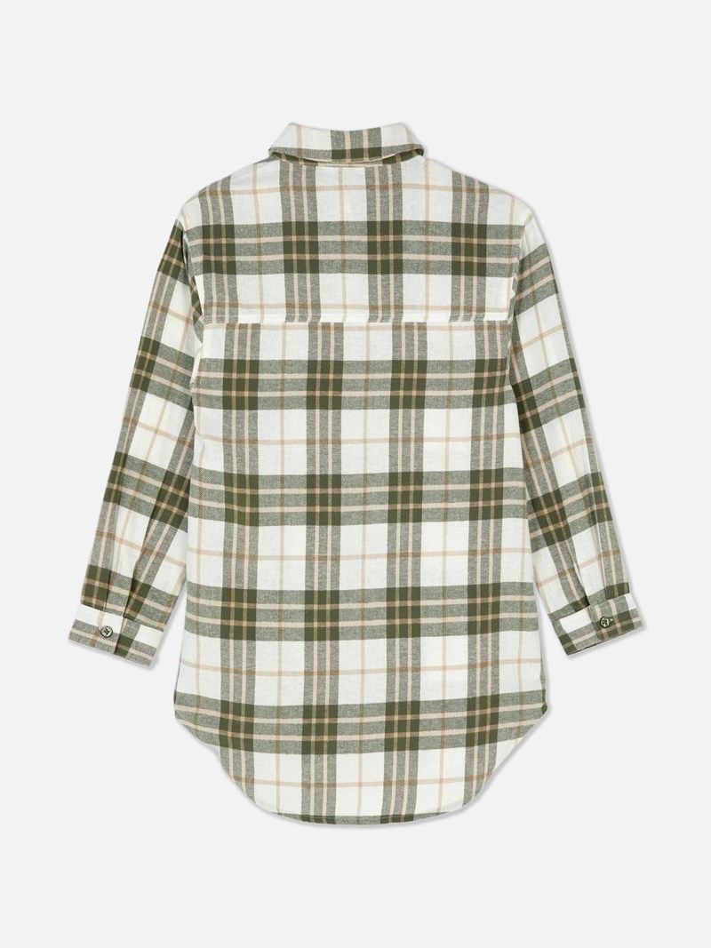 Ropa Primark Check Long Sleeve Niños Verde Oliva | 8567CQBYS