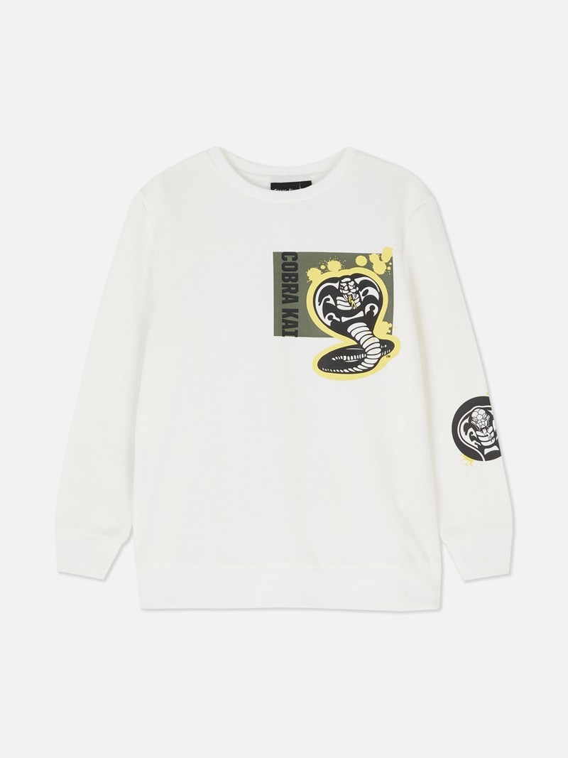 Ropa Primark Cobra Kai Long Sleeve Sweat Niños Blancas | 3619EKDPZ