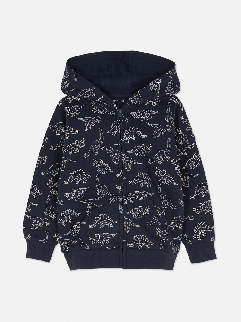 Ropa Primark Dinosaur Print Hoodie Niños Azul Marino | 2893CXTZF