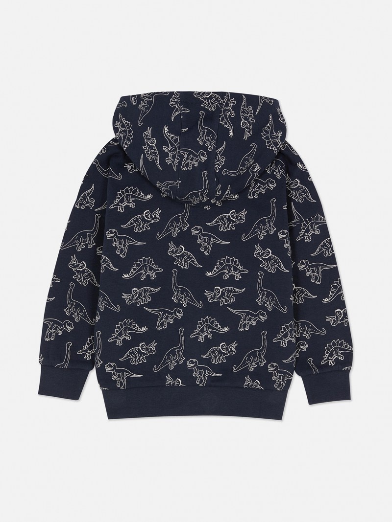 Ropa Primark Dinosaur Print Hoodie Niños Azul Marino | 2893CXTZF