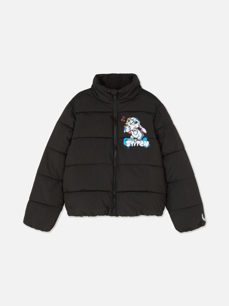 Ropa Primark Disney’s Lilo and Stitch Puffer Jacket Niños Negras | 8405BMJPT