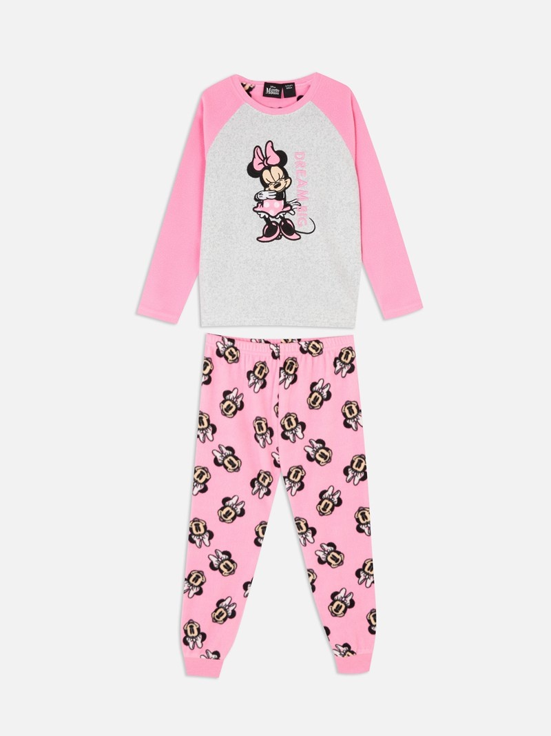 Ropa Primark Disney’s Minnie Mouse Fleece Pajama Set Niños Rosas | 2843HWTRD