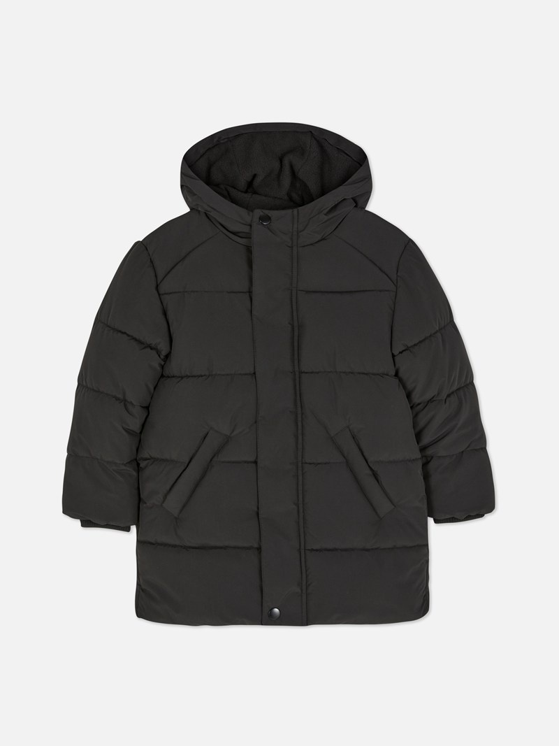 Ropa Primark Encapuchado Puffer Jacket Niños Negras | 6310MBTJU