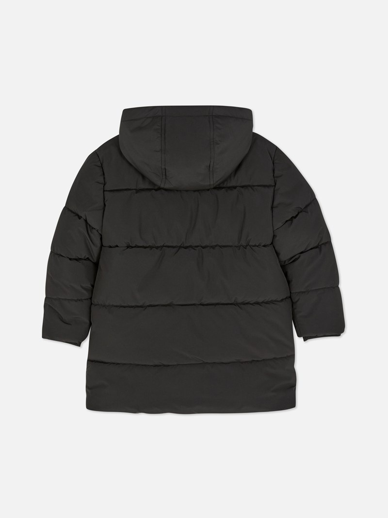 Ropa Primark Encapuchado Puffer Jacket Niños Negras | 6310MBTJU