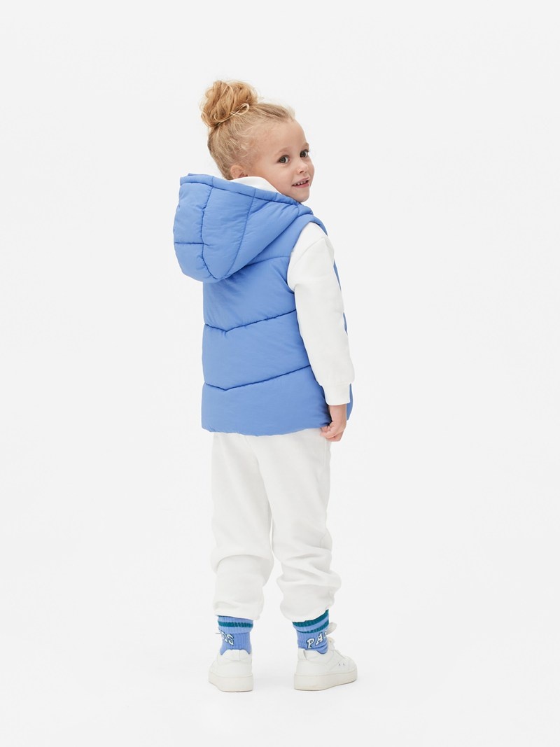 Ropa Primark Encapuchado Puffer Vest Niños Azules | 9186MECUT