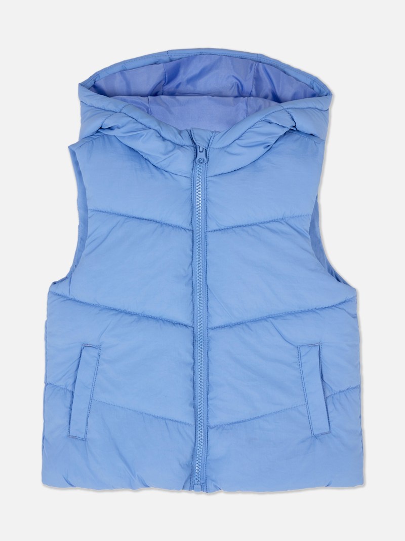 Ropa Primark Encapuchado Puffer Vest Niños Azules | 9186MECUT