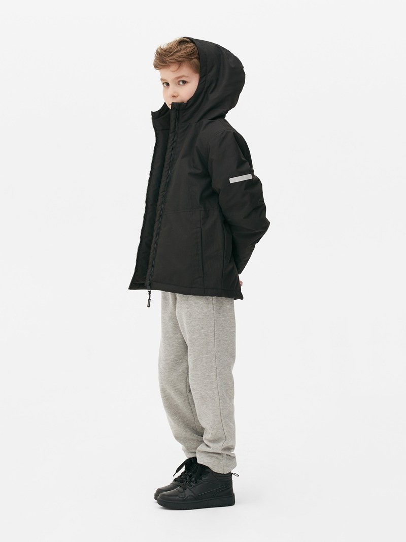 Ropa Primark Encapuchado Windbreaker Jacket Niños Negras | 5649PKTOS