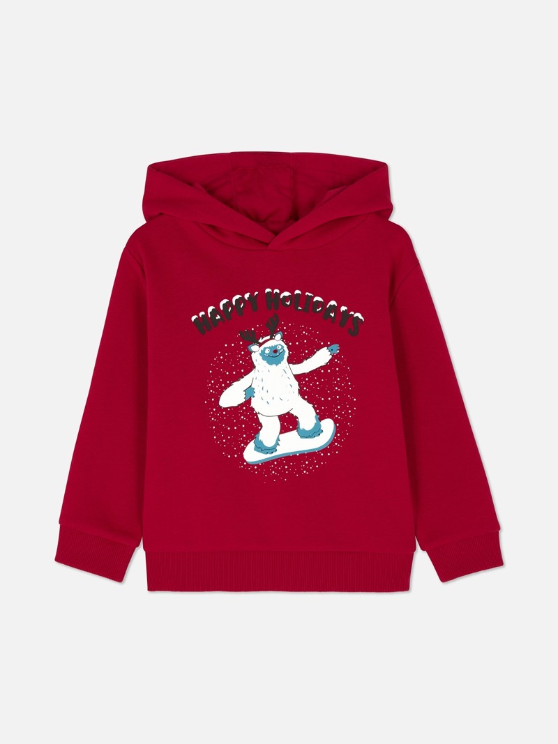 Ropa Primark Estampadas Print Hoodie Niños Rojas | 8523RFAOK