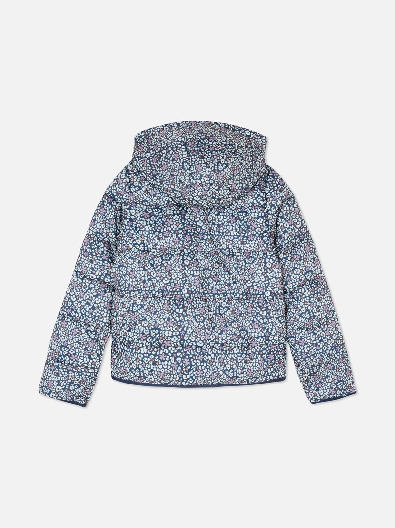 Ropa Primark Floral Encapuchado Puffer Jacket Niños Multicolor | 7603MSNCI