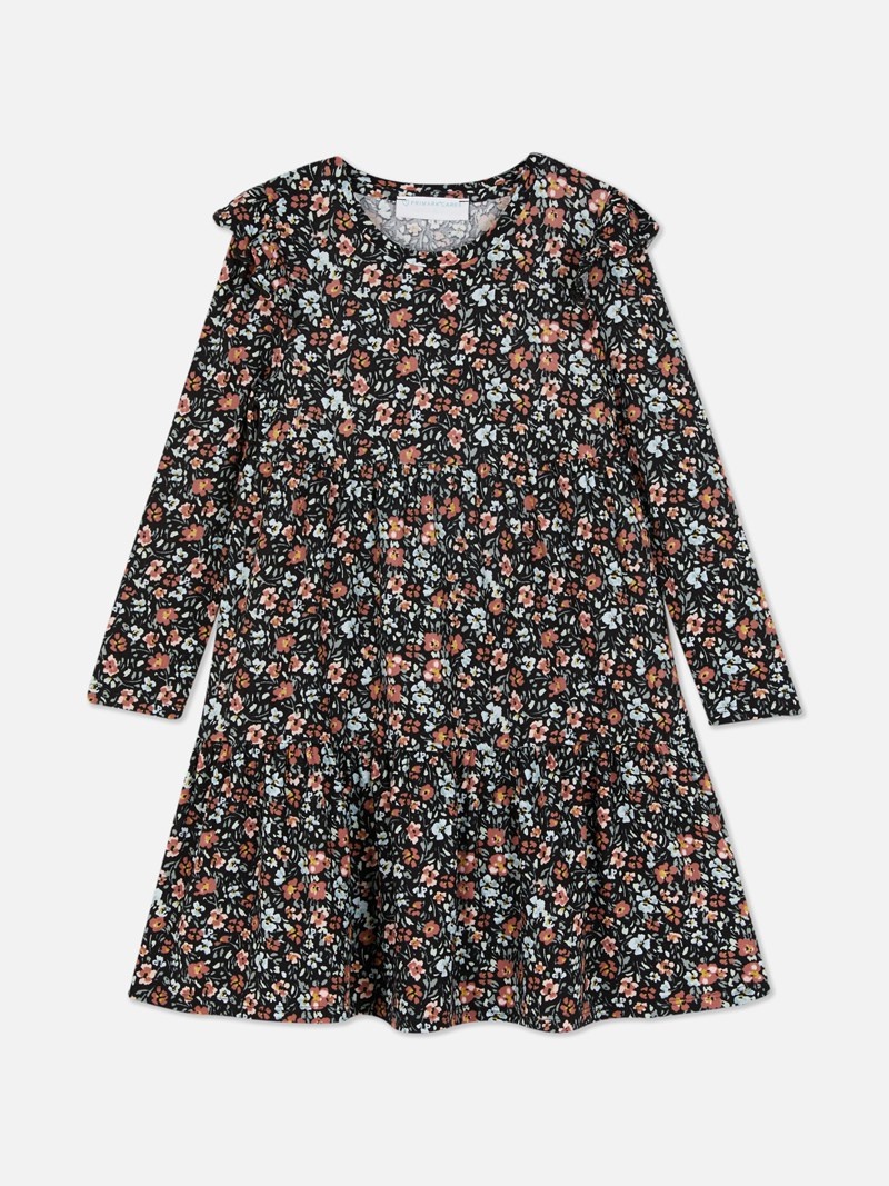 Ropa Primark Floral Frill Niños Negras | 7246RXTUN