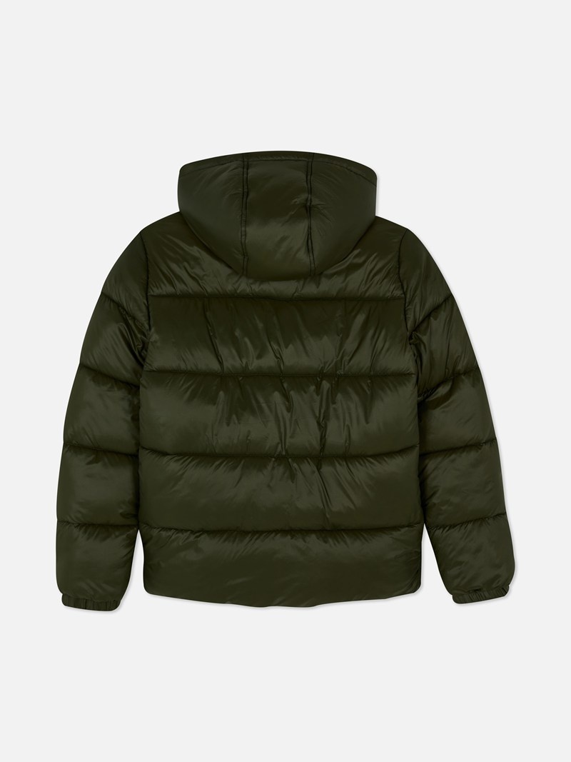 Ropa Primark Funnel Neck Puffer Jacket Niños Verde Oliva | 3952RVJBI