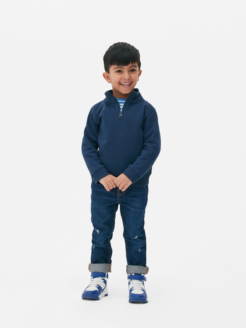 Ropa Primark Funnel Neck Sweat Niños Azul Marino | 5421RWKLV