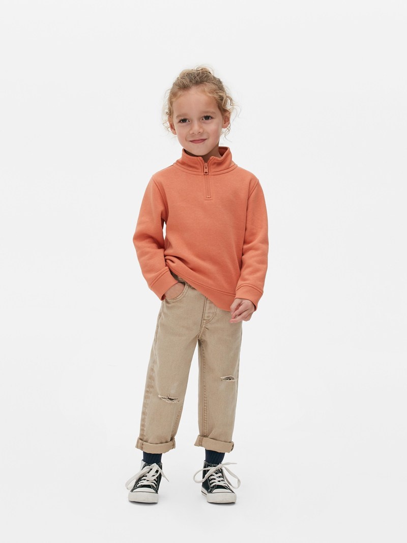 Ropa Primark Funnel Neck Sweat Niños Naranjas | 4763BLCFD