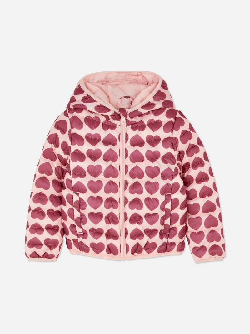 Ropa Primark Heart Print Encapuchado Jacket Niños Multicolor | 4257WOUJI