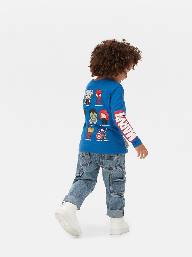 Ropa Primark Marvel Avengers Chibi Character Niños Azules | 7014DALVE