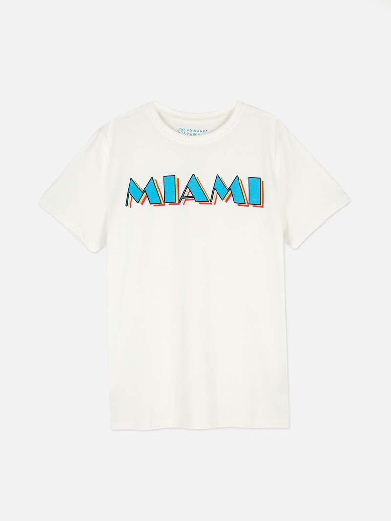 Ropa Primark Miami Print Niños Blancas | 1674GWPTF