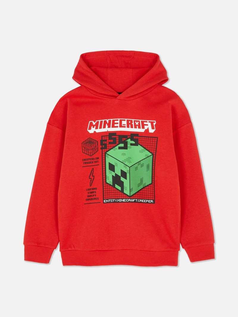 Ropa Primark Minecraft Creeper Hoodie Niños Rojas | 5763MQBON