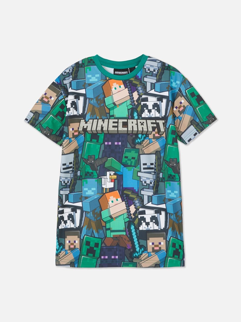 Ropa Primark Minecraft Estampadas Niños Multicolor | 1350SOMCP