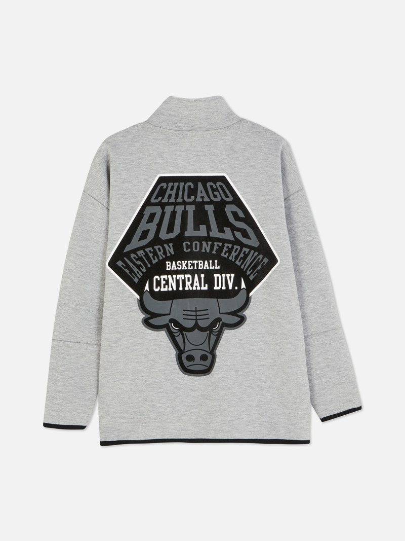 Ropa Primark NBA Chicago Bulls HalfZip Sweat Niños Negras | 3218FIEHN