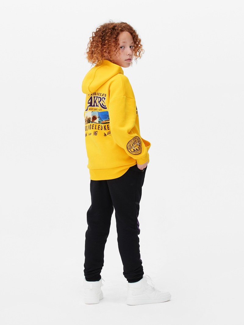 Ropa Primark NBA Los Angeles Lakers Estampadas Scene Hoodie Niños Amarillo | 3927RMOQH